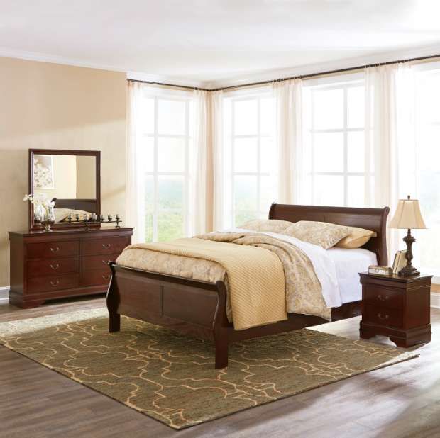 Signature Design by Ashley® Alisdair Reddish Brown California King Sleigh Bed-2