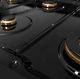 ZLINE Autograph Edition Paramount 48" Black Stainless Steel/Polished Gold Helix Handle Freestanding Double Oven Gas Range with 8 Burner Cooktop-4