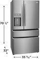 Frigidaire Gallery® 36" 21.5 Cu. Ft. Smudge-Proof® Stainless Steel Counter Depth French Door Refrigerator-2