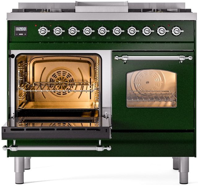 Ilve® Nostalgie II Series 40" Emerald Green Pro Style Dual Fuel Range-2