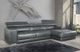 Fornirama 340 2-Piece Black Sectional with Adjustable Headrest Set-1