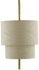 Currey & Company Combermere Antique Brass/Linen Chandelier-2