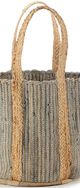 Giftcraft Gray/Natural Cotton & Jute Basket-1