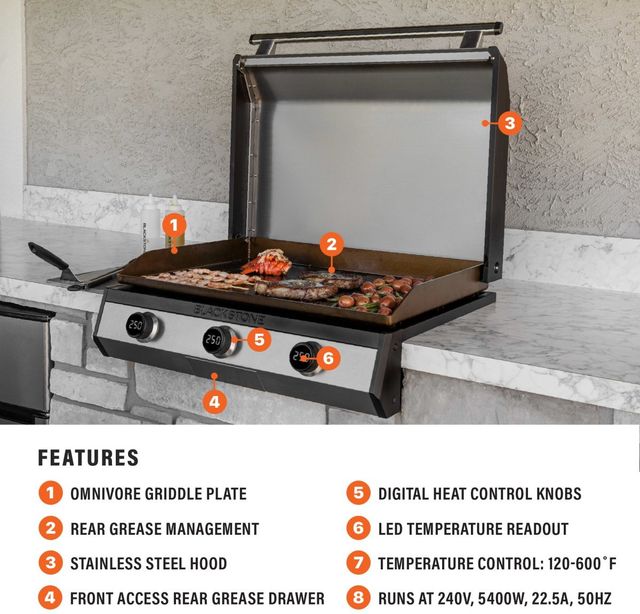 Blackstone® 33" Stainless Steel Built In Electric Grill-4