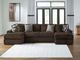 Signature Design by Ashley® Midnight-Madness 3-Piece Chocolate U-Shape Sectional and Chaise-1