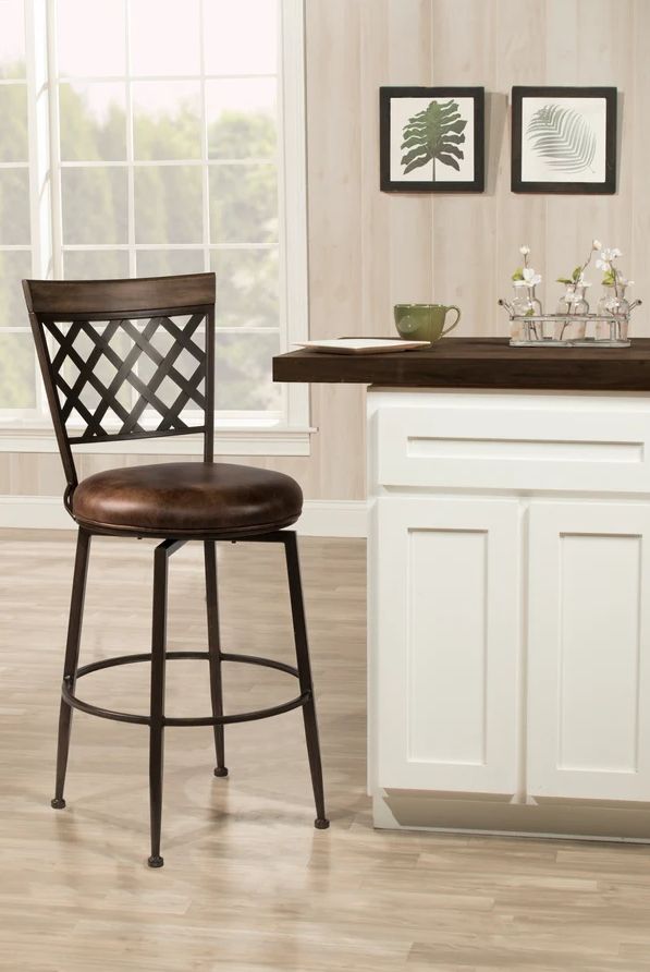 HH2 Home Greenfield Dark/Walnut Brown Counter Height Stool-2