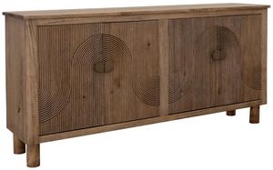 Front view of the International Furniture Direct Rainbow Brown Console