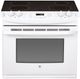 GE® 30" White on White Drop-In Electric Range-0