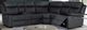 Global Furniture USA U6026 3-Piece Black Manual Right-Arm Facing Sectional with LED and Speaker-0