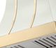 AGA Cascade 36" White Wall Mounted Range Hood  with Polished Brass Trim-1