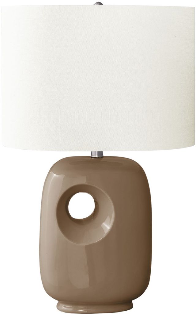 Monarch Specialties Inc. Brown Ceramic Table Lamp -0