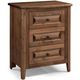 Boulder Creek Furniture Carson Bark 3 Drawer Nightstand-0