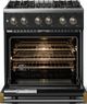 Viking® 5 Series 30" Antique Bronze Pro Style Dual Fuel (LP) Range with Brushed Brass Trim-1