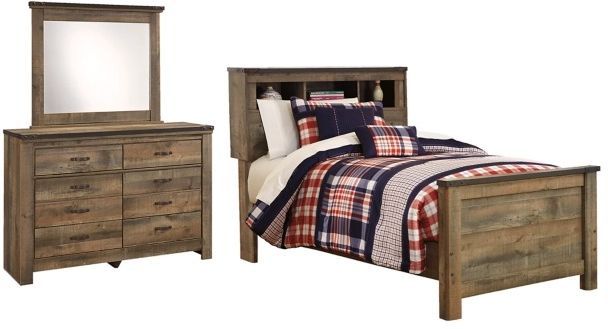 Signature Design by Ashley® Trinell 2-Piece Brown Twin Bookcase Bed Set-0