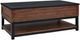 Signature Design by Ashley® Kallari Black Lift Top Cocktail Table with Warm Brown Base-0