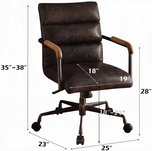 ACME Furniture Harith Antique Slate Leather Office Chair-2