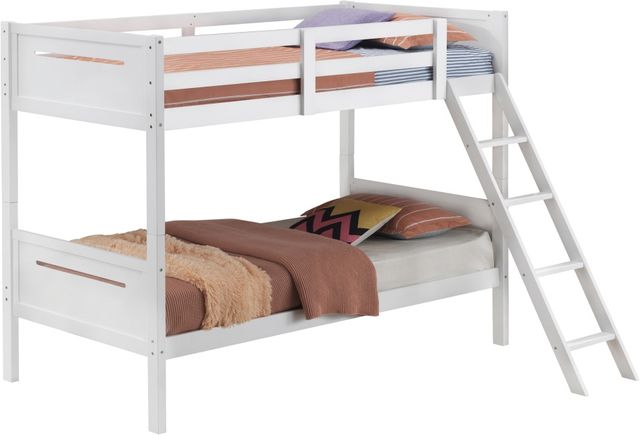 Coaster® Littleton White Twin/Twin Bunk Bed-3