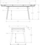 Amisco Customizable Lewis 72" Rectangular Extendable Table with 0.5" White Glass Top and 2 Leaves-3