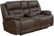 Steve Silver Co. Aria Saddle Brown Dual Power Reclining Loveseat-0