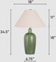 Classy Living 2-Piece Verdant Elegance Sage Green Table Lamp Set-1
