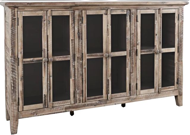 Jofran Inc. Rustic Shores Gray Wash 6-Door High Accent Cabinet-0
