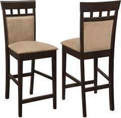 Coaster® Gabriel 2-Piece Cappuccino/Tan Bar Stools