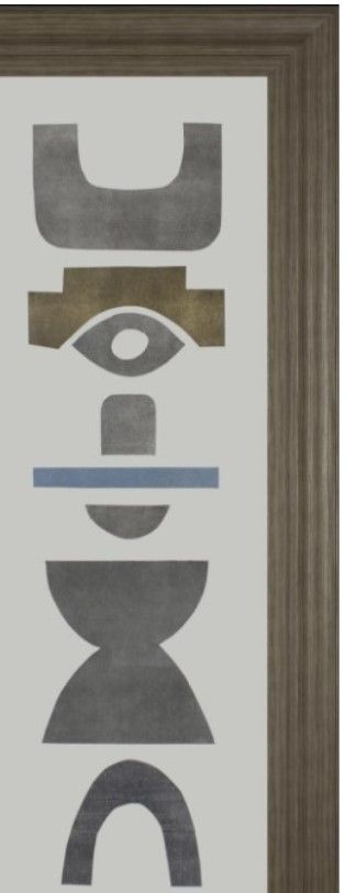 Classy Living Rob Delamater Neutral Totems V Wall Art-1