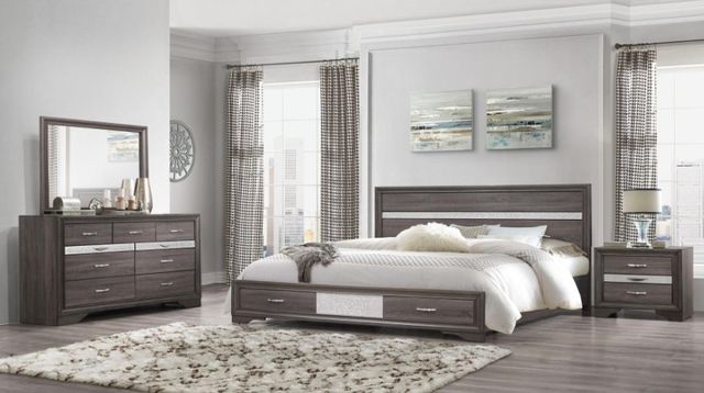 Global Furniture USA Seville 5-Piece Dark Gray King Bedroom Set-1