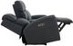 Flexsteel® Warren True Navy Leather Power Reclining Loveseat with Console, Power Headrest and Lumbar-1