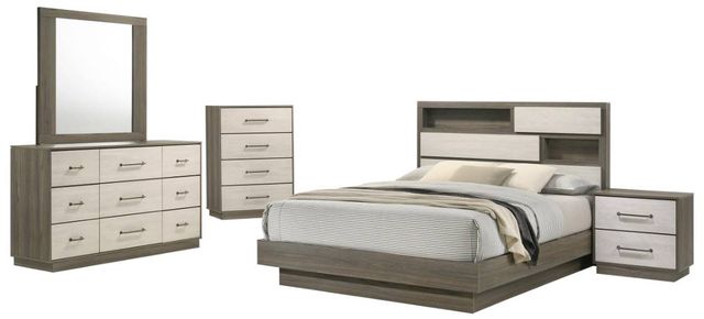 Coaster® Fenwick 5-Piece Gray Oak California King Bedroom Set-0