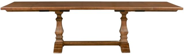 Bassett® Furniture Customizable Benchmade Harvest 72" Dining Table with Extendable Leaves-2