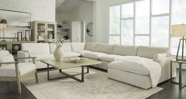 Signature Design by Ashley® Sophie 6-Piece Ivory Right-Arm Facing Sectional and Chaise-3
