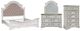 Liberty Furniture Magnolia Manor 4-Piece Antique White/Gray/Weathered Bark King Upholstered Bedroom Set with Chest-0