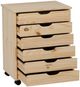 Linon Rudy Unfinished Wide Rolling Storage Cart-5