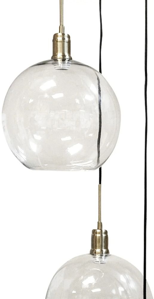 Harp & Finial® Luca Clear/Nickel Glass Globes Pendant-1
