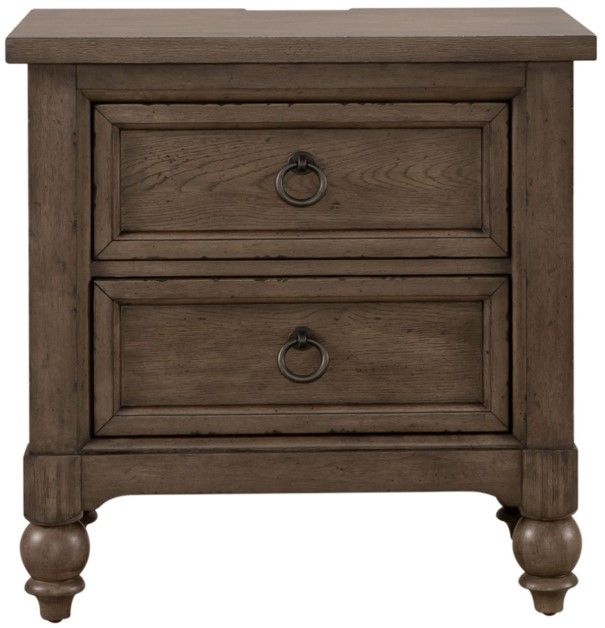 Liberty Furniture Americana Farmhouse Dusty Taupe Nightstand-2