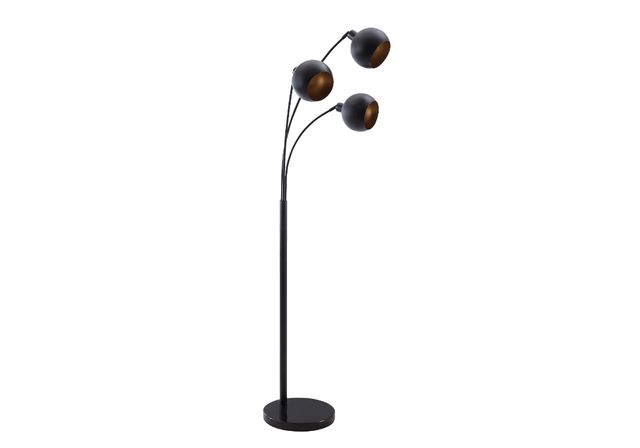 Monarch Specialties Inc. Black 71" Arc Floor Lamp with 3 Bulbs-0