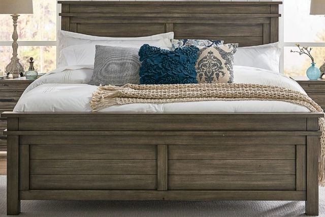A-America® Glacier Point Graystone California King Panel Bed-1