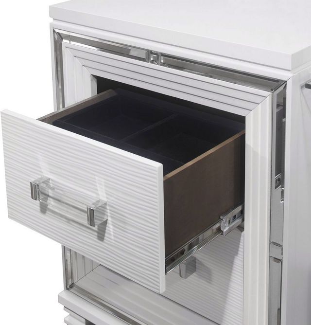 Mazin Furniture Tamsin White Metallic Vanity Set-3