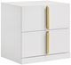 Coaster® Ines 5-Piece Gray/White High Gloss Eastern King Panel Bedroom Set-5