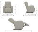 La-Z-Boy® Cade Pebble Power Rocking Recliner with Headrest and Lumbar-2