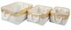 A & B Home Alcott 3-Piece Gold/White Nested Basket Set-0
