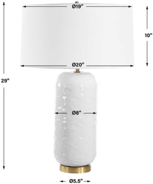 Uttermost® Iona White Table Lamp-3