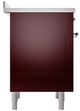 Ilve® Nostalgie II Noblesse 36'' Burgundy Pro Style Induction Range with Chrome Trim-2