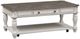 Liberty Furniture Magnolia Manor Weathered Bark Cocktail Table with Antique White Base-0