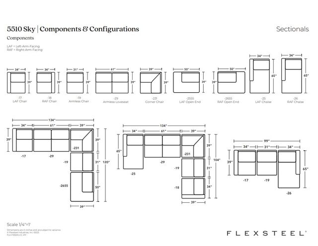 Flexsteel® Customizable Sky 5-Piece Modular Sectional-2