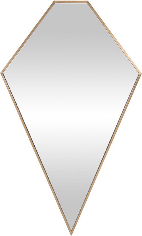 Decor-Rest® Furniture LTD Diamond Brass Wall Mirror