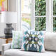 Laura Park Designs Chloe Blue 22" x 22" Throw Pillow-1