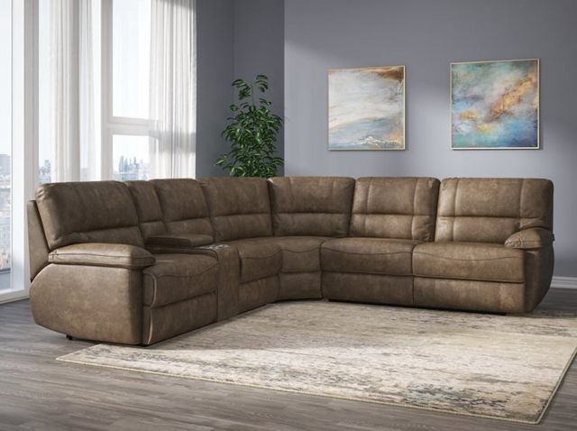 Emerald Home Aurora 3-Piece Brown Full Sleeper and Power Sectional-3