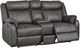 American Wholesale Furniture Gin Rummy Charcoal Manual Double Reclining Console Loveseat-0